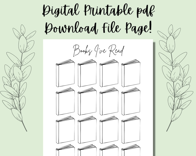 Books I've Read Bullet Journal Printable Tracker Yearly - Etsy