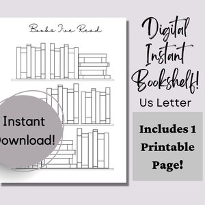 Libros que he leído Bullet Journal Tracker imprimible, Lectura anual de libros, Descarga instantánea, Bullet Journal Tracker, Tamaño de carta de EE. UU. Descargar pdf
