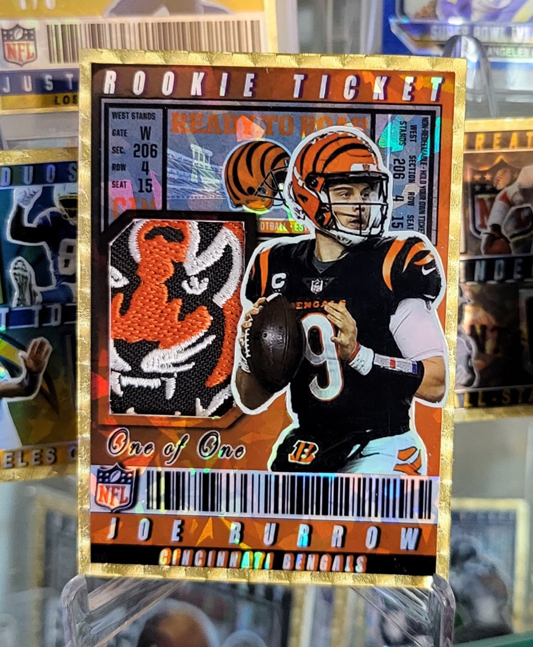 Joe Burrow Ice Patch Gold Vinyl Custom Card Etsy
