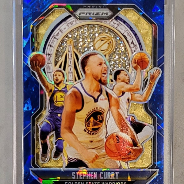 Steph Curry rhinestone NBA championship ring, Patch, Gold cracked ice Custom card