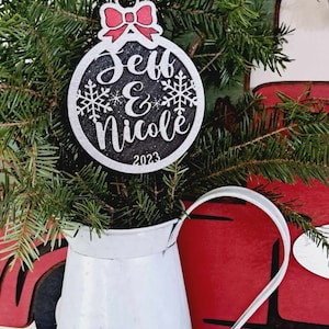 Couples Christmas ornament, Personalized Ornament, First christmas