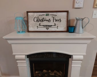 Rustic farm fresh Christmas sign