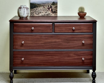 SOLD DO NOT purchase. Antique Mahogany dresser with a modern look