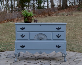 SOLD DO NOT Purchase Vintage Queen Anne Low-Boy cedar chest