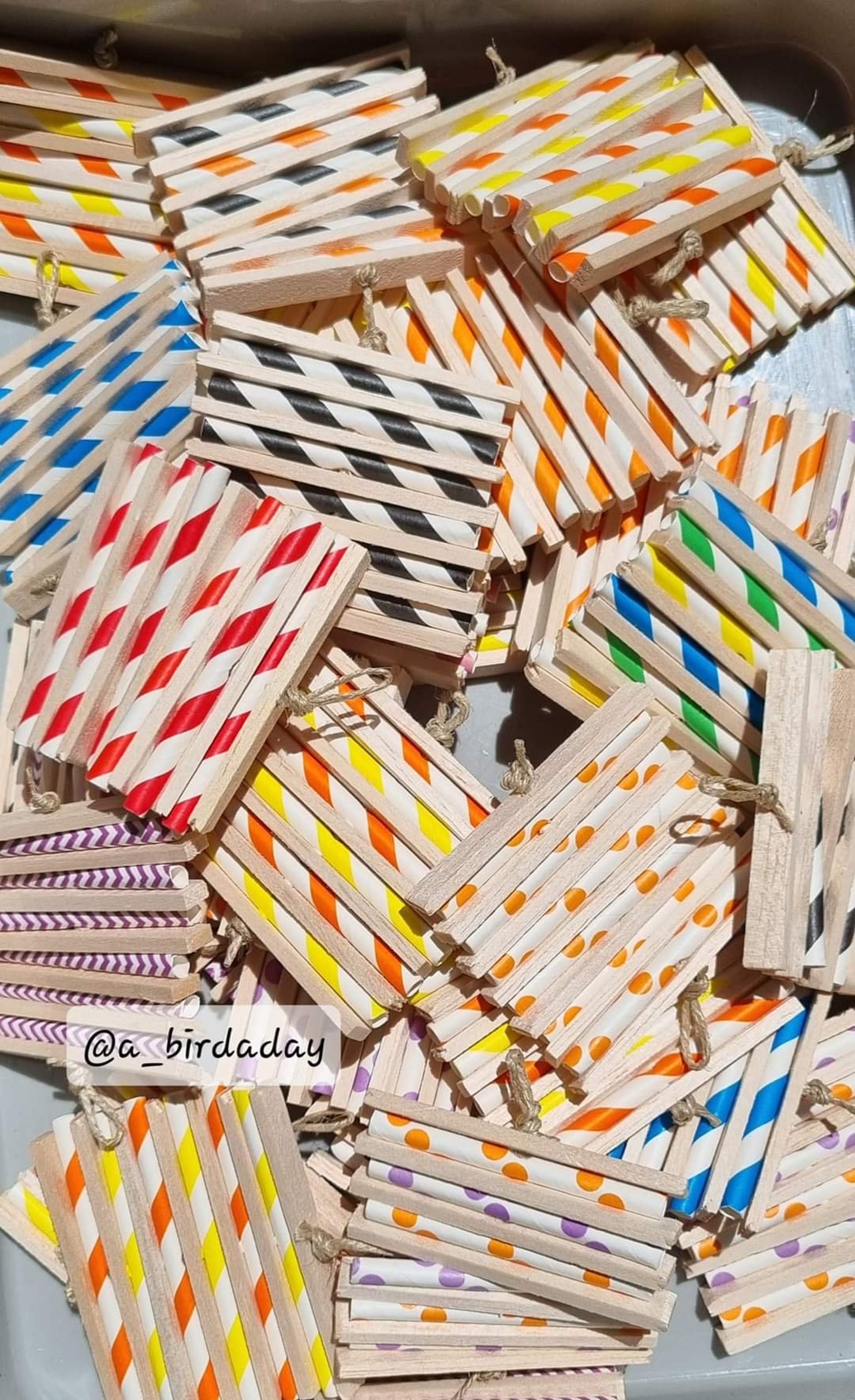 Balsa Chew Toy - Hand Made Toys for Small to Medium Pet Birds Using ...