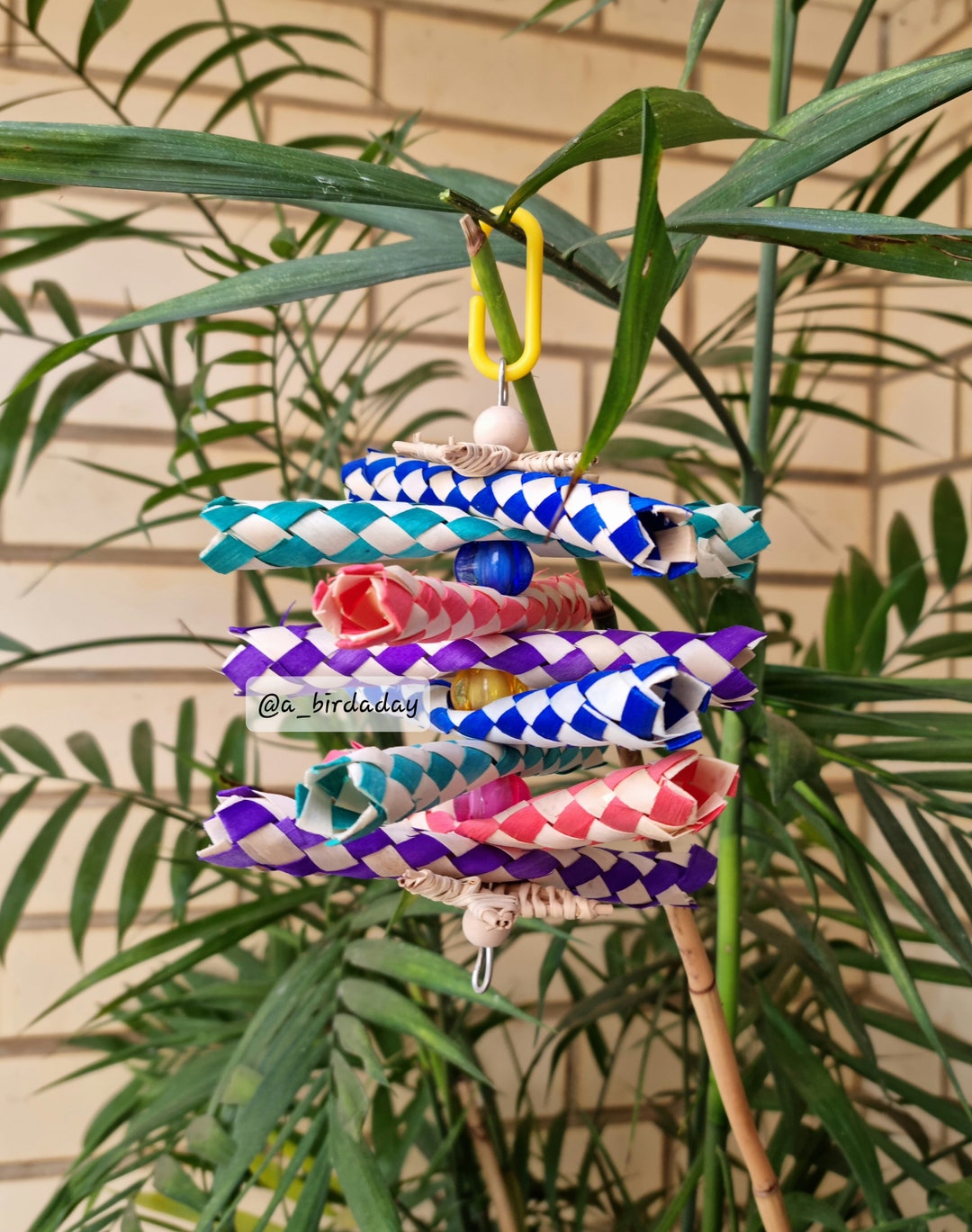Finger Trap Stack - Hand Made Toys for Small to Medium Pet Birds Using ...