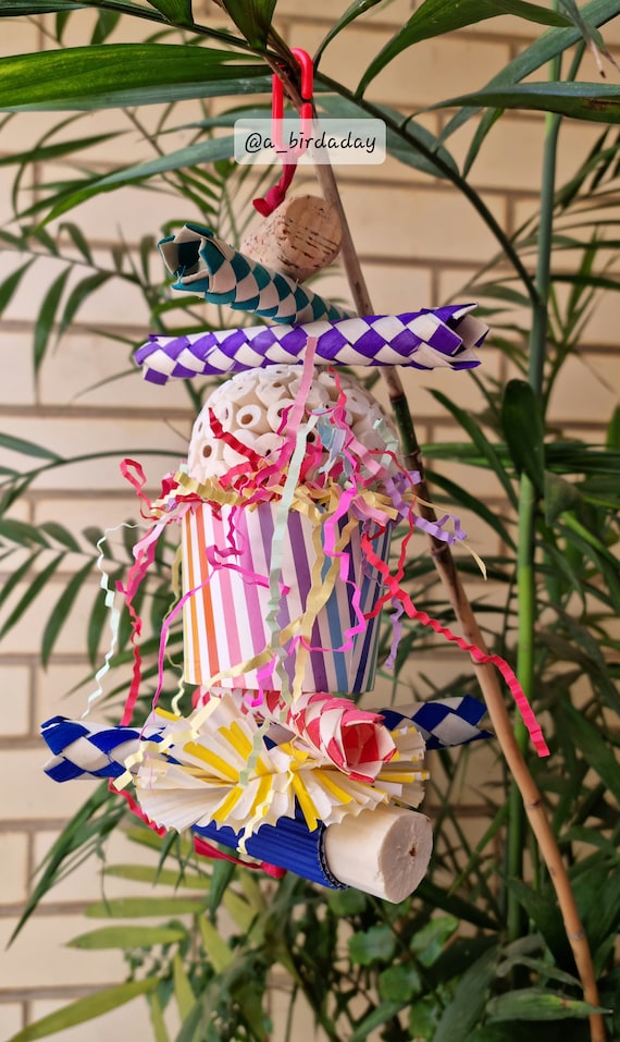 Party Time Hand Made Toys for Small to Medium Pet Birds Using Safe Materials That Encourage Natural Behaviors. Etsy