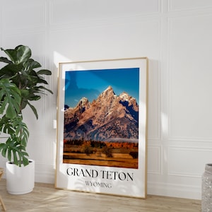 Grand Teton National Park Digital Download Poster, Grand Teton National Park Foto Poster, Wyoming, USA Grand Teton Travel Wall Art