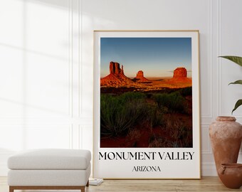 Impresión de descarga digital de Monument Valley, arte de la pared de Monument Valley, cartel de Monument Valley, foto de Monument Valley, Arizona, Utah, EE.UU.