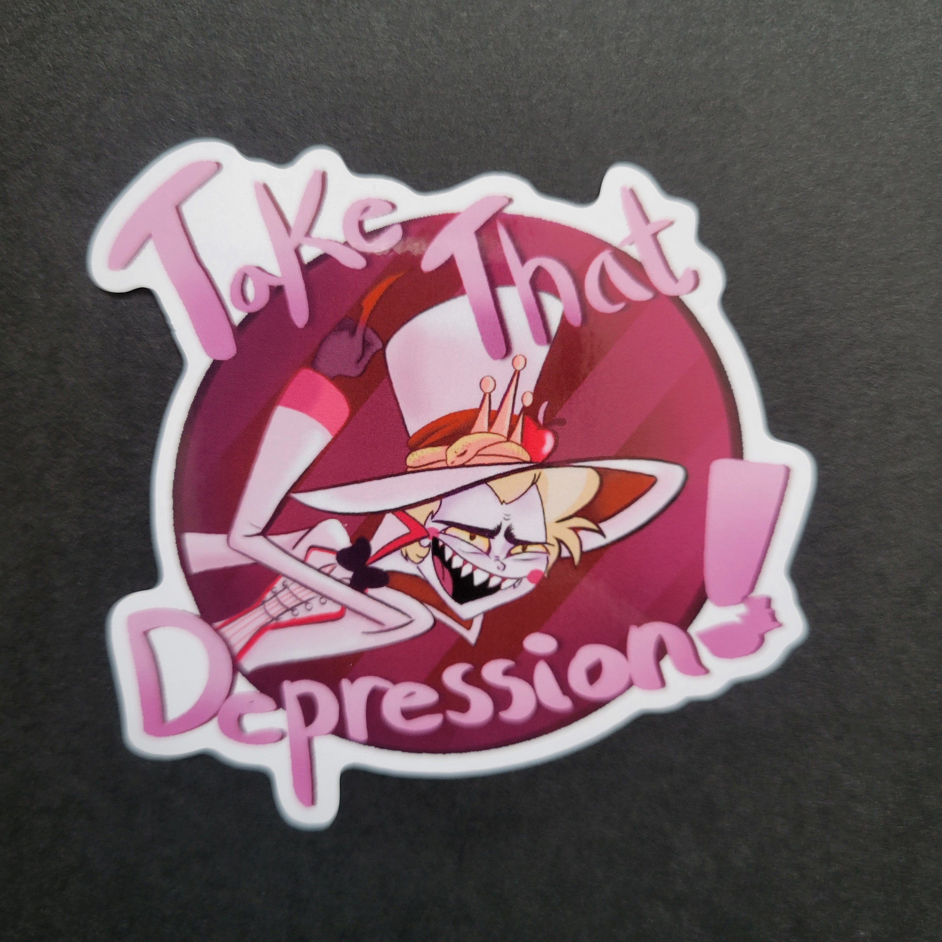 Hazbin Hotel Lucifer Take That Depression Sticker! - Etsy
