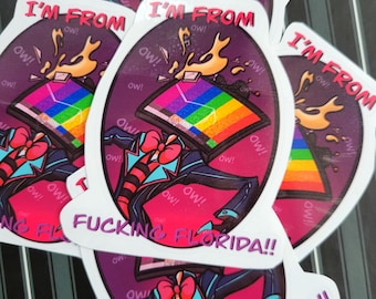 I'm from F### Florida Vinyl Vox Sticker - Hazbin Hotel
