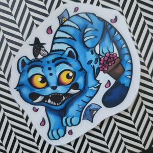 KPop Demon Hunter Demon Tiger & Bird Vinyl Gloss Sticker