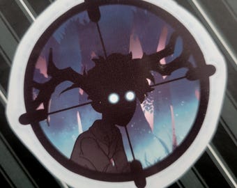Pegatina de tiro limpio de Alastor - Hotel Hazbin