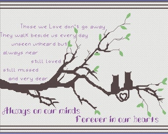 Forever On Our Minds, Forever In Our Hearts PDF Cross Stitch Pattern