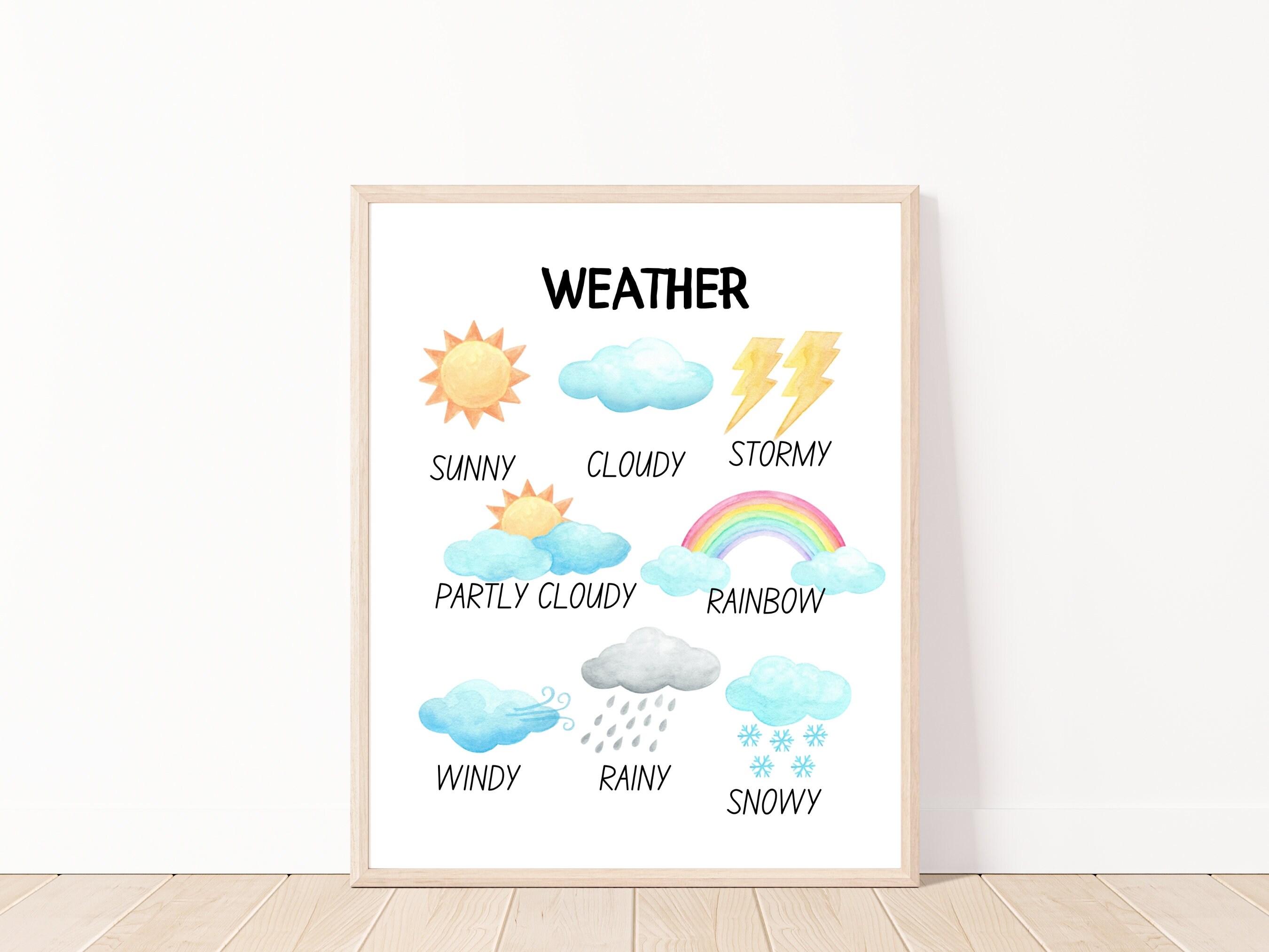 Weather Chart Printable Homeschool and Montessori Materials - Etsy