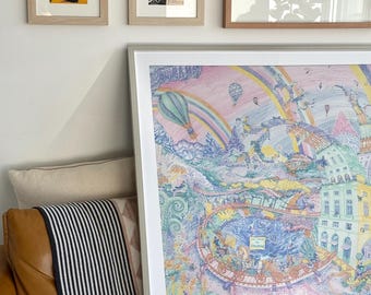 Handmade Frame for Silk Scarf Wall Art | Fits Hermès & Designer Scarves | 45–90 cm Sizes | Wood or Metal | Archival Acid-Free Display