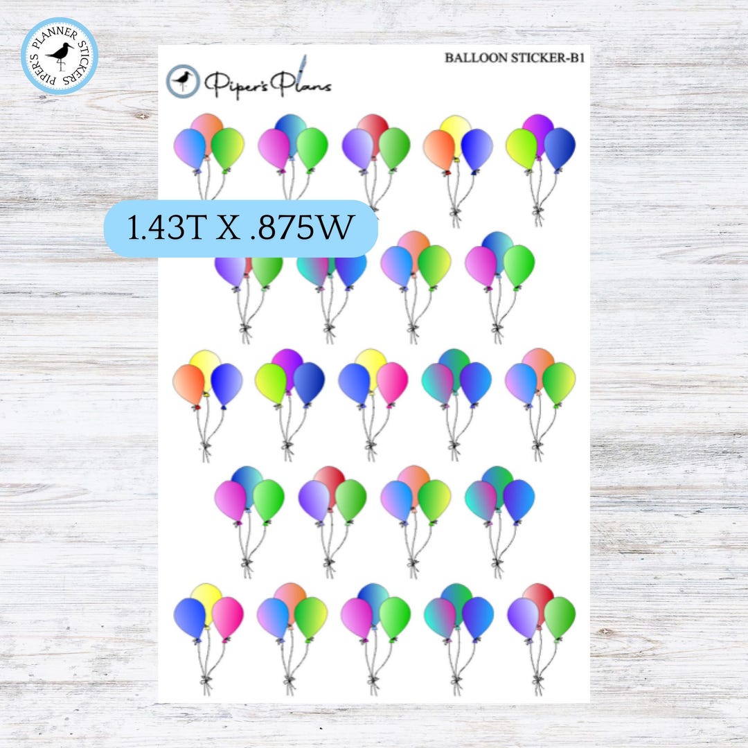 Balloon Sticker-b1 - Etsy