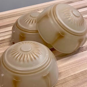 Art Deco round frosted glass slip shade