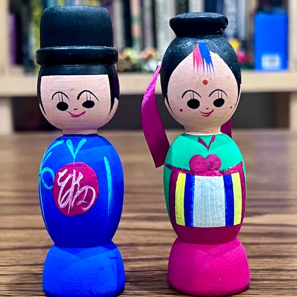 Vintage Korean wedding dolls