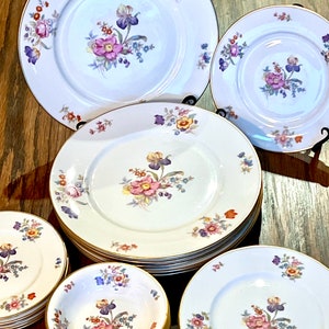 Antique Lamberton Linda Floral Dinnerware Set: 6 Place Settings