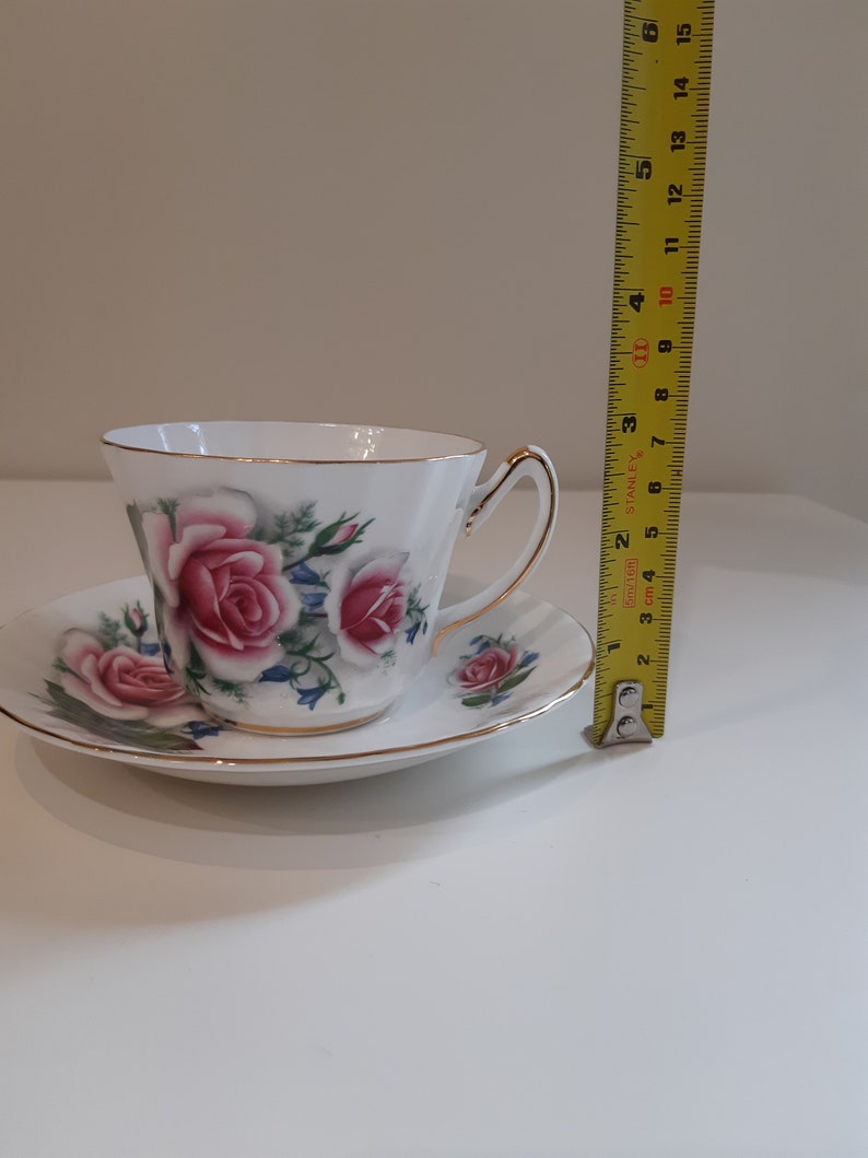 Vintage Delphine Teacup and Saucer, Bone China, Made in England, Pink