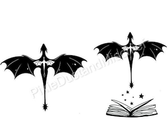 Fourth Wing Tairn and Andarna Book SVG/PNG File