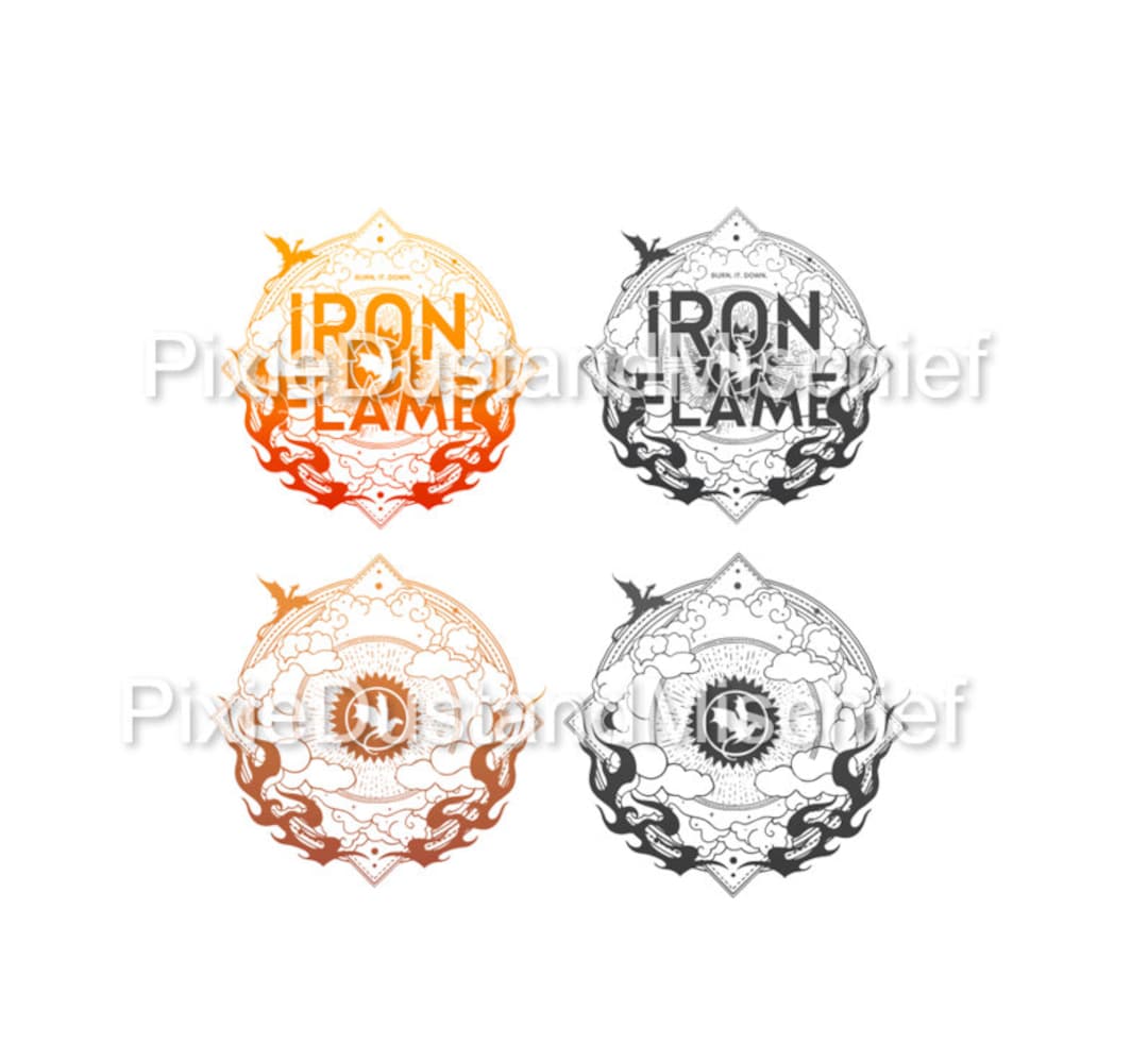Iron Flame PNG File With Basic and Official Cover Images Etsy