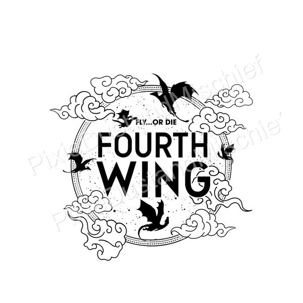 Fourth Wing Stencil SVG/PNG File