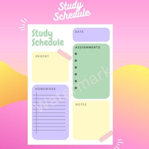 Study Schedule