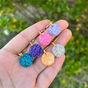 Glitter stitch markers | WIP markers | Row marker | Project place keeper| Crochet place keeper