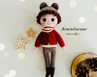 AYAZ doll - Boy is handmade, Winter doll, Gift boy doll, Handmade doll, Birthday gift, Crochet doll, Valentine doll