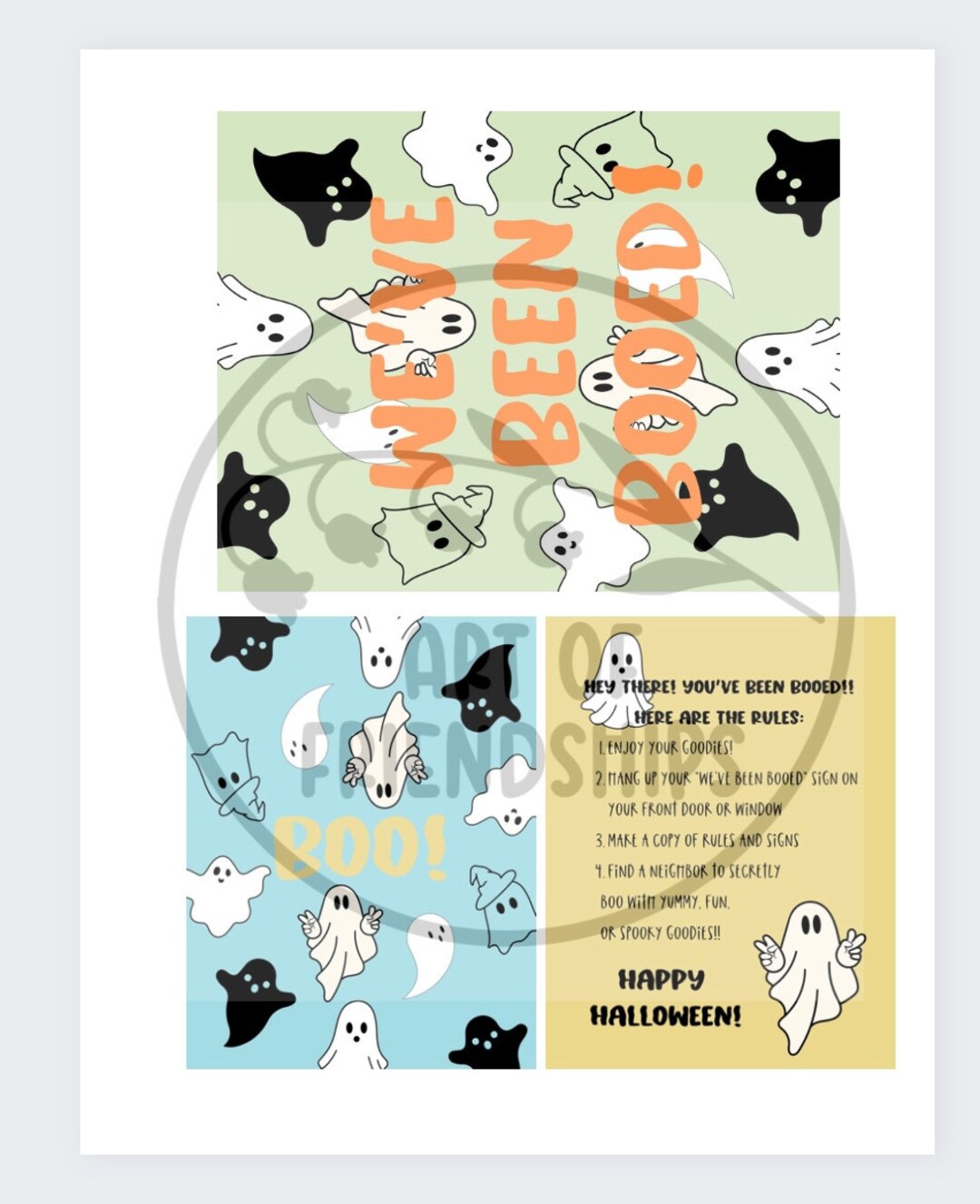 BOO Printable Sets- Halloween BOO Fun - Etsy