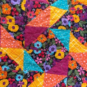 Cheerful  Handmade Quilt | handmade throw quilt | patchwork quilt | handmade cotton quilt | gift for woman large throw quilt