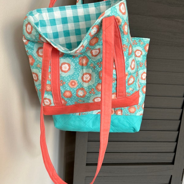 Quilted Tote Bag | handmade tote bag | fabric tote bag | gift for her