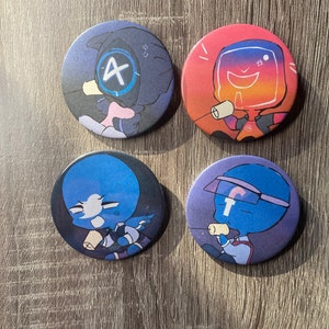 Social Media Human pins/buttons