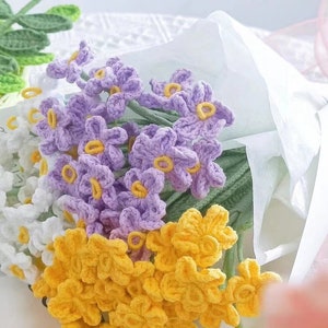 Crochet Bouquet,knitted flowers,gift for her,handmade gift,Birthday gift,DIY bouquet