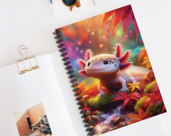 Axolotl Themed Notebook, Fun and Colorful,  Perfect for Note Taking and Journaling