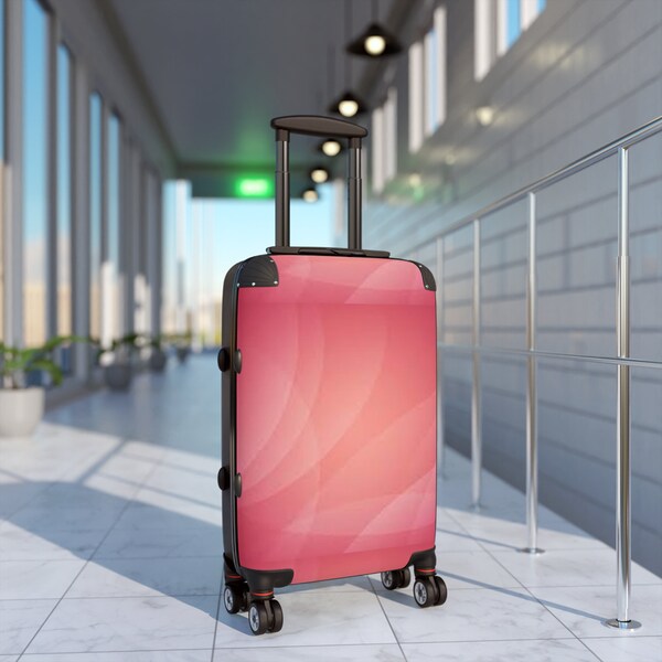 Soft pink small suitcase, travel luggage, Hard shell luggage, Cabin suitcase