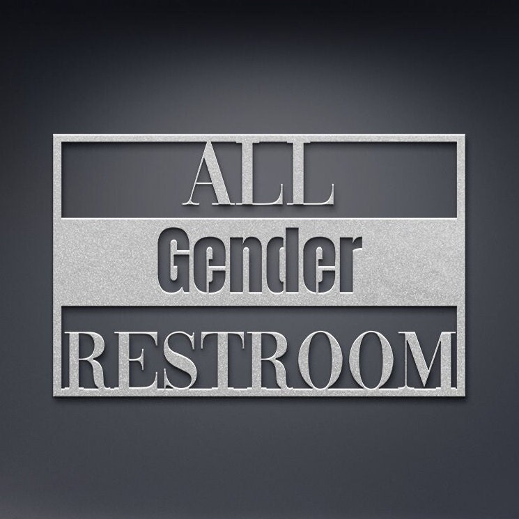 All Inclusive Gender Sign All Gender Restroom Metal Sign, Inclusive Washroom - Etsy