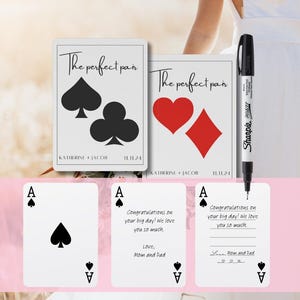 Wedding Guest Book Alternative, Custom Playing Cards, Custom Poker Deck, Create Your Own Personalized Playing Cards, 54-Card Deck