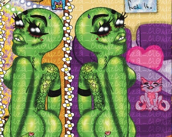 Alien Judy | digital art print | glossy art print