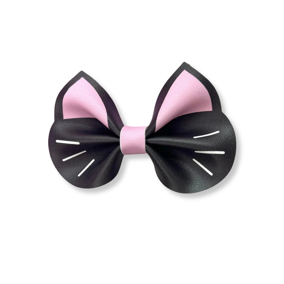 Halloween Black Cat Hair Clip Halloween Bow Bows Hair Etsy