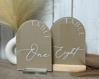 Acrylic table numbers | Arch luxe painted table numbers | Wedding table numbers | Modern wedding sign | Party table numbers| Wedding signage