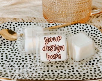 Single Cube Mockup Mini Wax Melt Mockup 1 oz. Sample Mockup Wax Melts Mockup Farmhouse Mockup Boho Mockup Bakery Mockup Soy Wax Melts Mockup