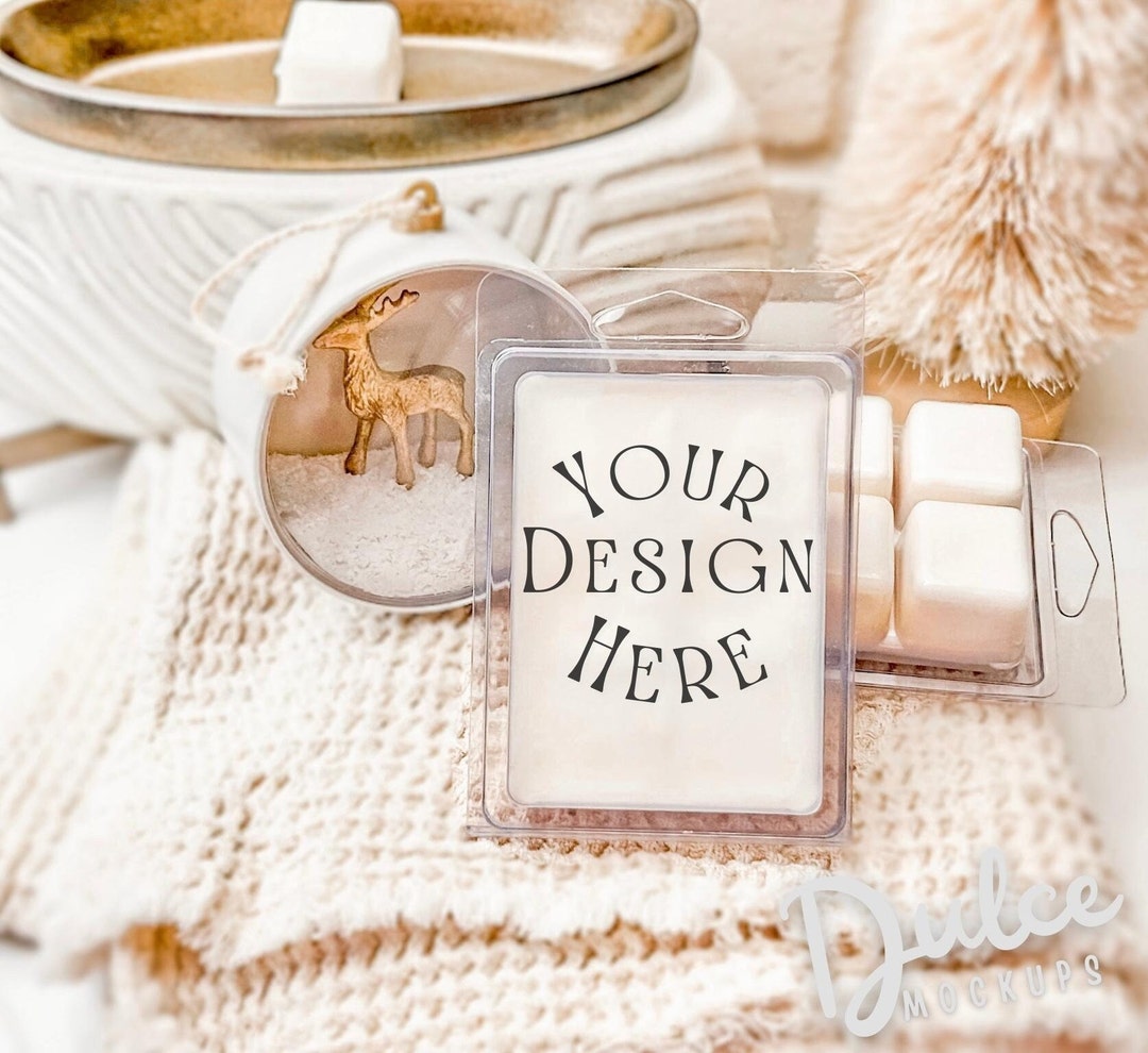 White Wax Melt Mockup Wax Tart Mockup Clamshell Mockup Shabby - Etsy