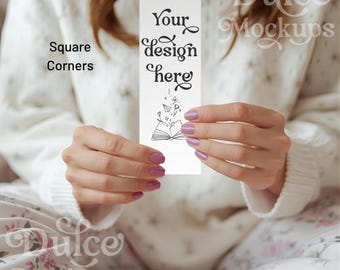 Mockup Bookmark Mockup Bookmark Bundle Blank Bookmark Stationary Mockup Card Mockup Canva Bookmark Mockup Square and Round Corners