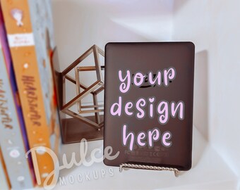 Kindle Sticker Mockup E-book Reader Template Cute Sticker Mockup Decal Mockup Canva Sticker Mock Up Kindle Mockup Spring Mockup Bookish Vibe