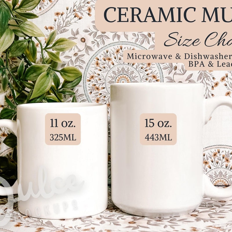 15 Oz Mug Sublimation Size Chart - Etsy