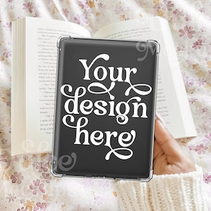 Kindle Case Mockup Sticker Mockup E-book E-Reader Stickers Template Tablet Mockup Cute Sticker Mockup Decal Mockup E-Reader Kindle Mockup