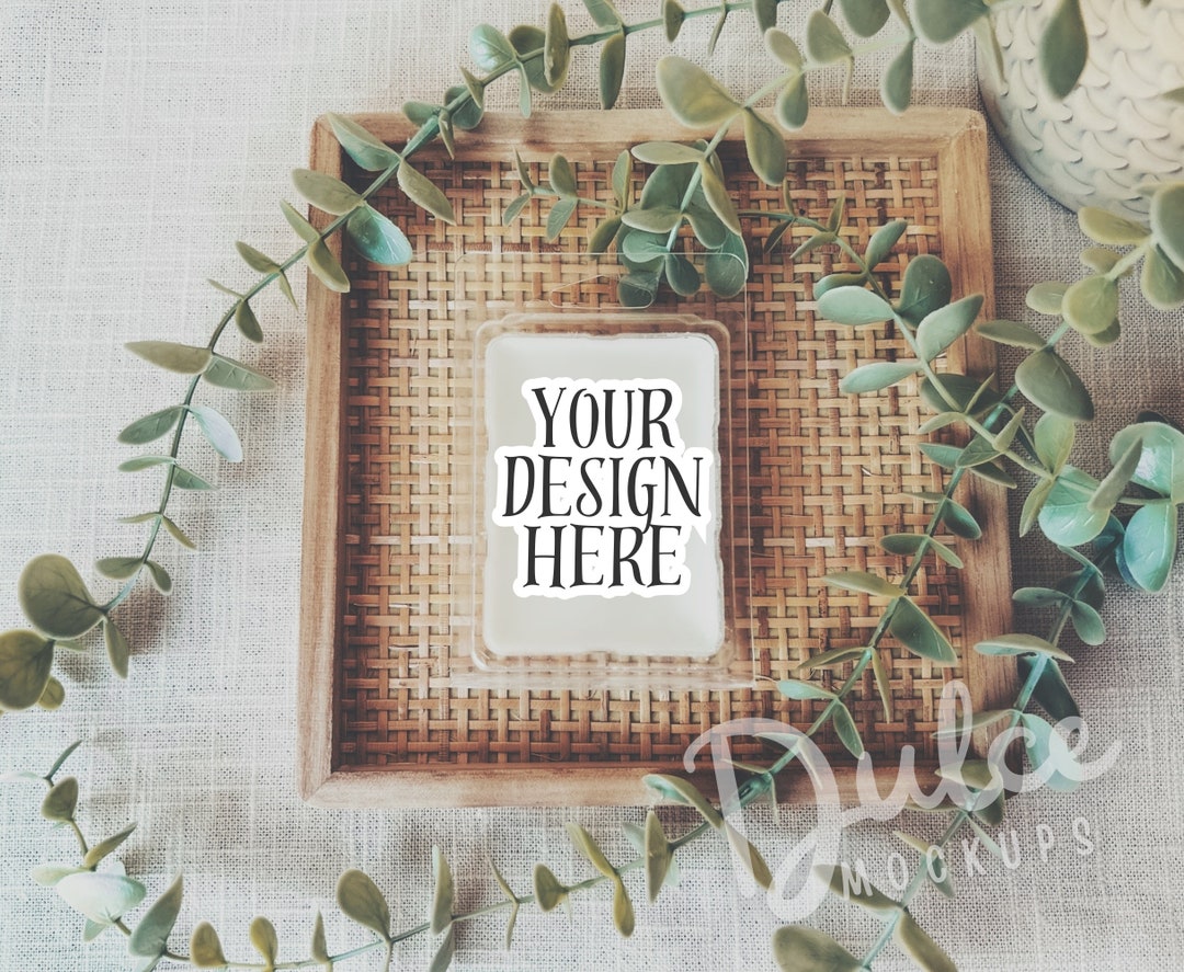 White Wax Melt Mockup Wax Tart Mockup Clamshell Mockup Sticker Label